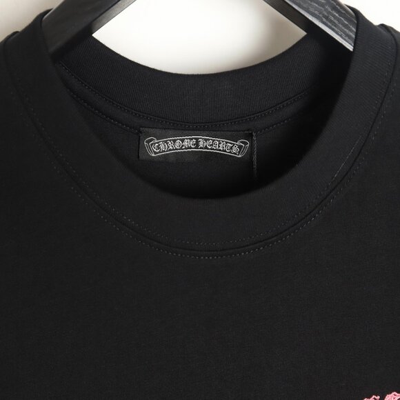 Chrome Hearts Logo Embroidered Black T-Shirt - Picture 5 of 9